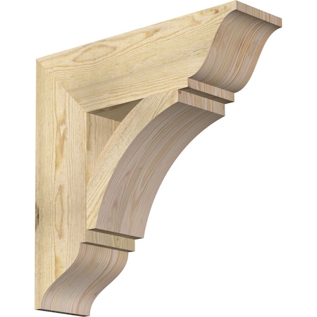 Ekena Millwork Thorton Traditional Rough Sawn Bracket, Douglas Fir, 6"W x 22"D x 22"H BKT06X22X22THR01RDF